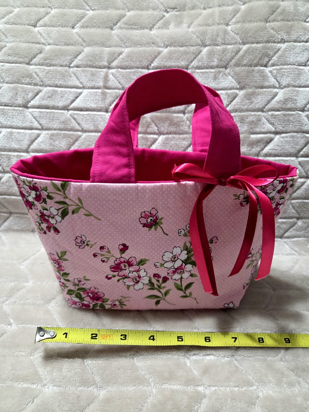 New- Like New Girls Or Womens Pink Handmade Fabric & Crochet Bags Lot - Picture 7 of 7
